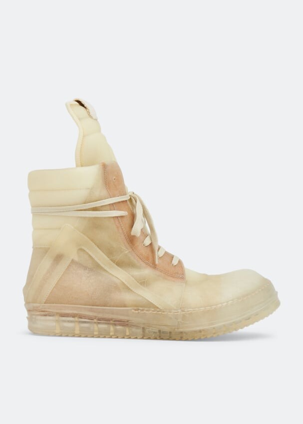 

Кроссовки RICK OWENS Geobaskets high-top sneakers, бежевый