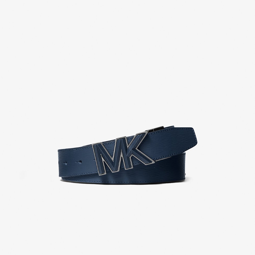 

Ремень Michael Kors Logo Buckle Leather, темно-синий