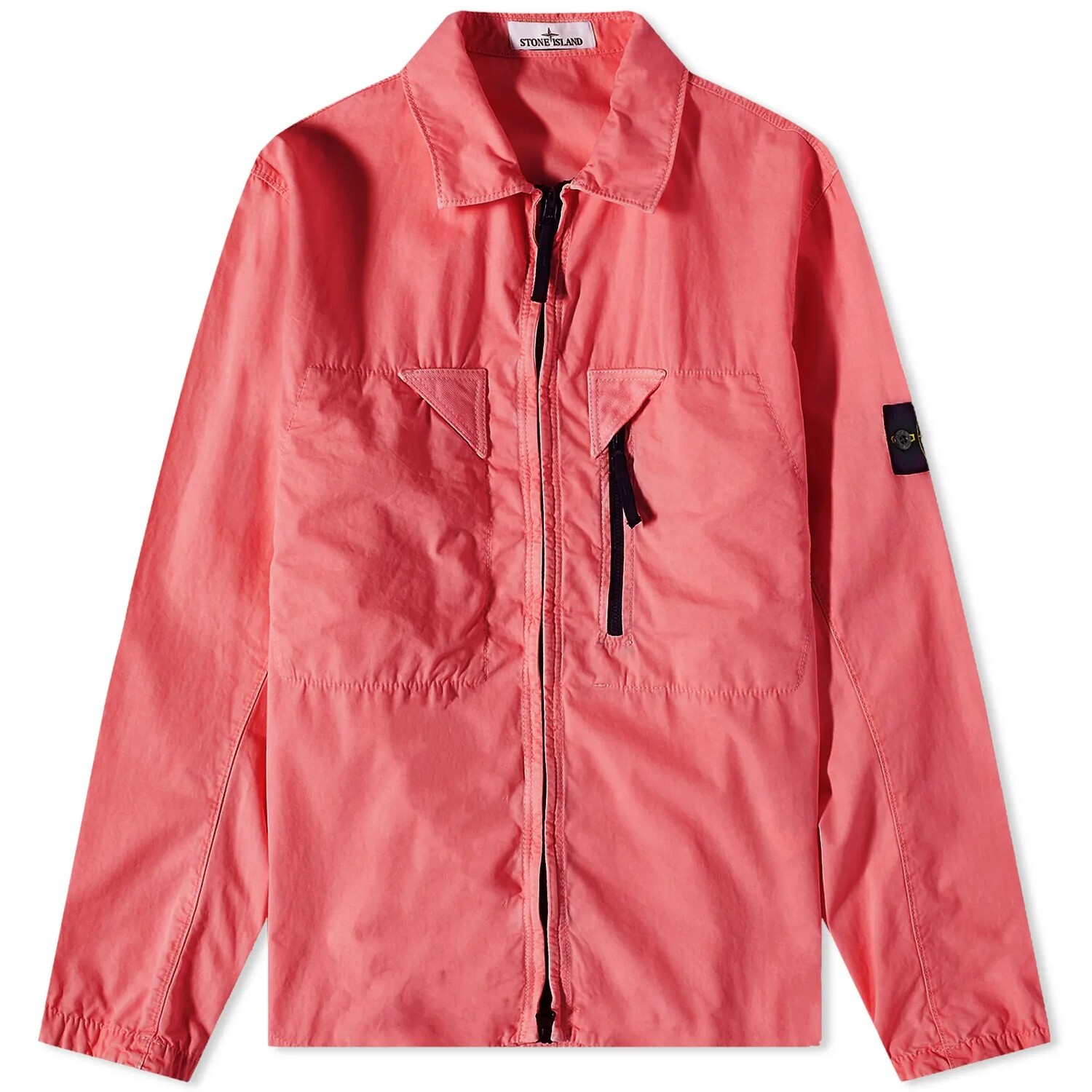 

Куртка Stone Island Brushed Cotton Canvas Zip, темно-розовый
