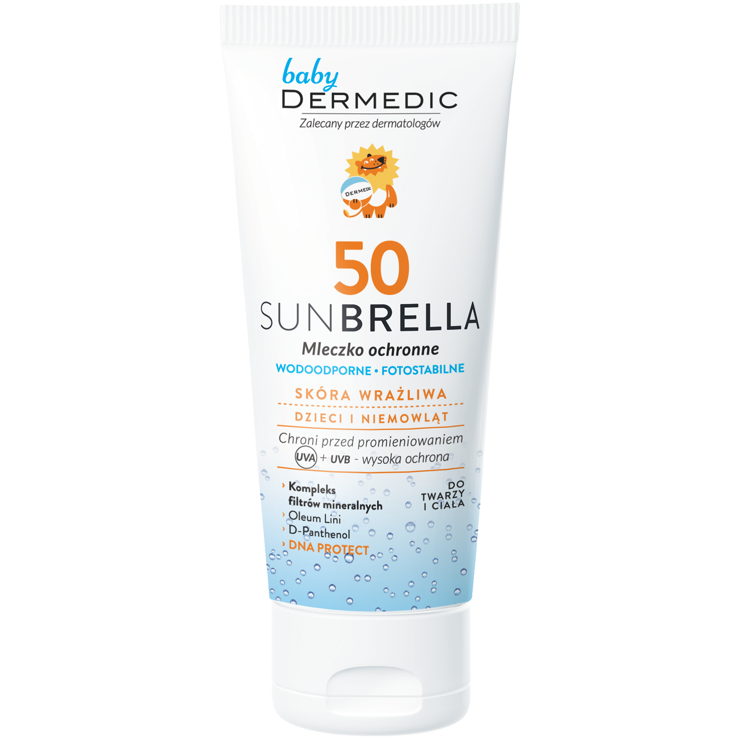 Dermedic Sunbrella водостойкое защитное молочко для детей SPF50, 100 г