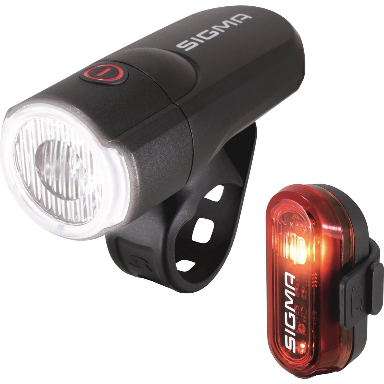 

Велосипедный фонарь Sigma Sport Aura 30 Battery & Curve Set, черный/желтый