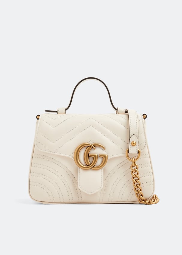Сумка Gucci GG Marmont Mini Top Handle, белый