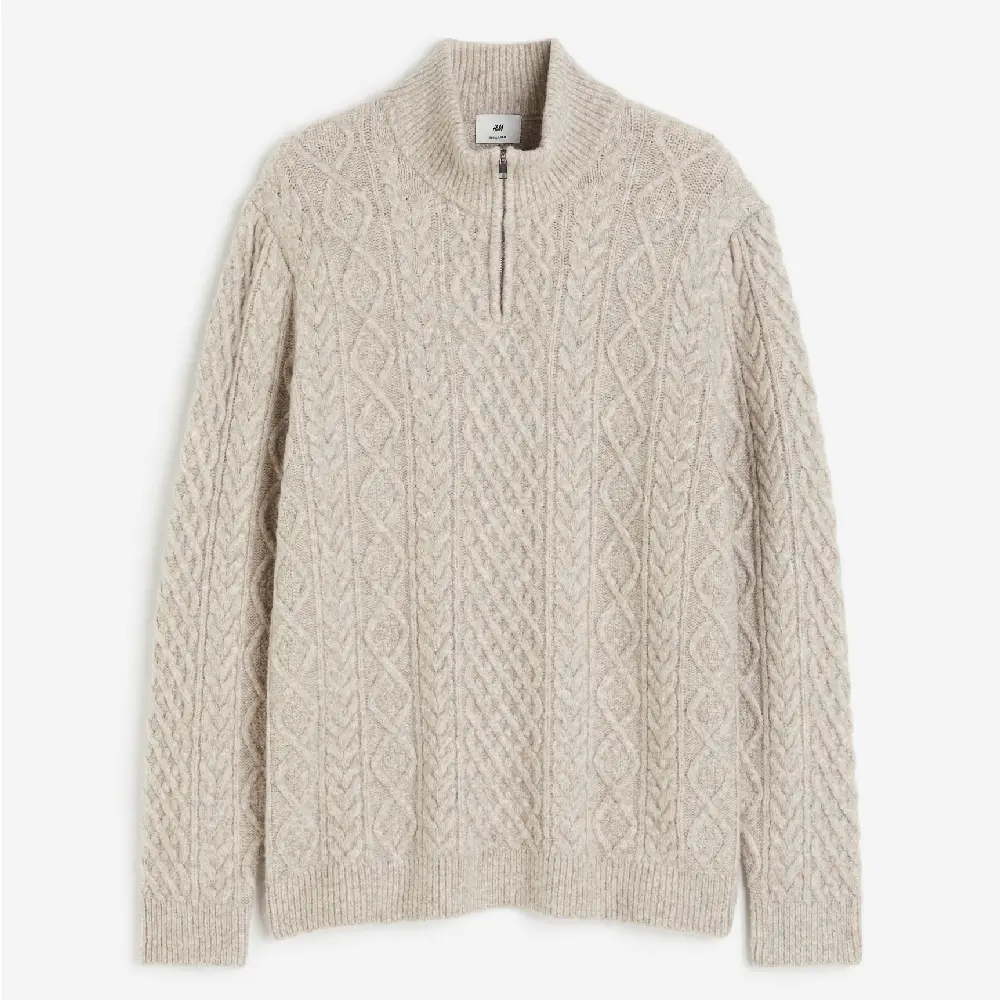 

Брюки H&M Regular Fit Wool-blend, бежевый