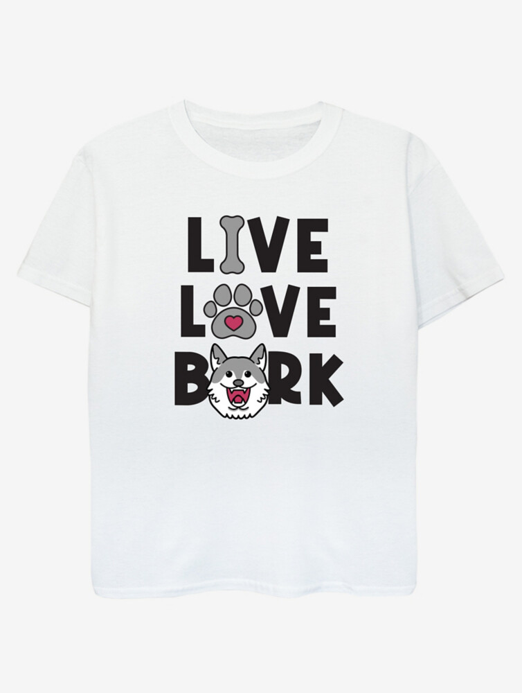 

NW2 Pets Live Love Bark Kids Белая футболка с принтом George., белый