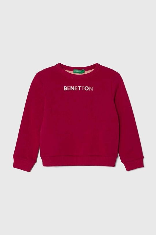 

Детская хлопковая толстовка United Colors of Benetton, фиолетовый