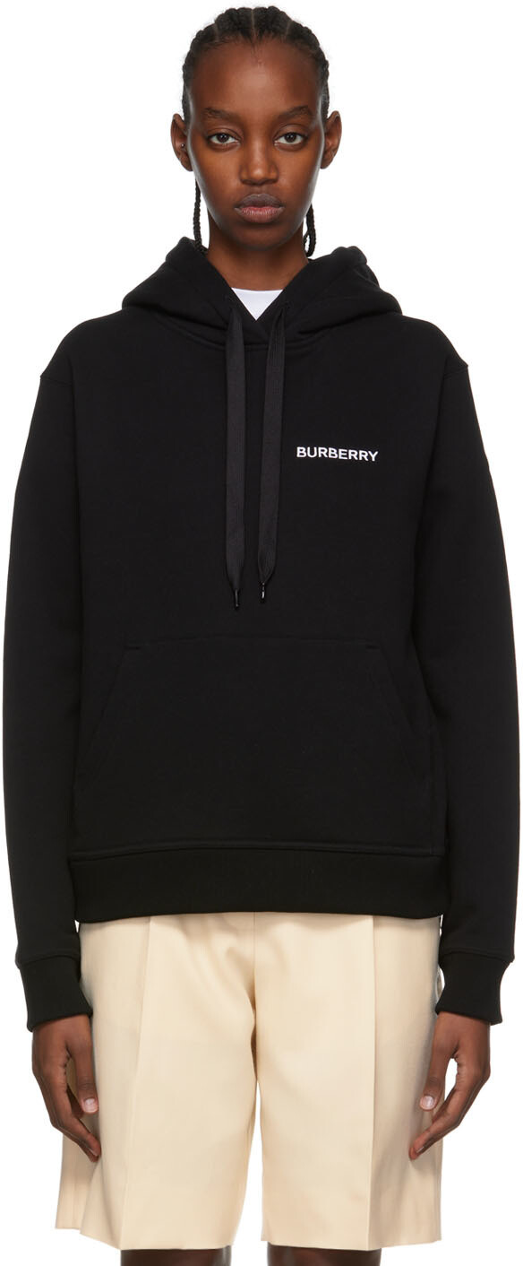 

Черный худи из хлопка Burberry