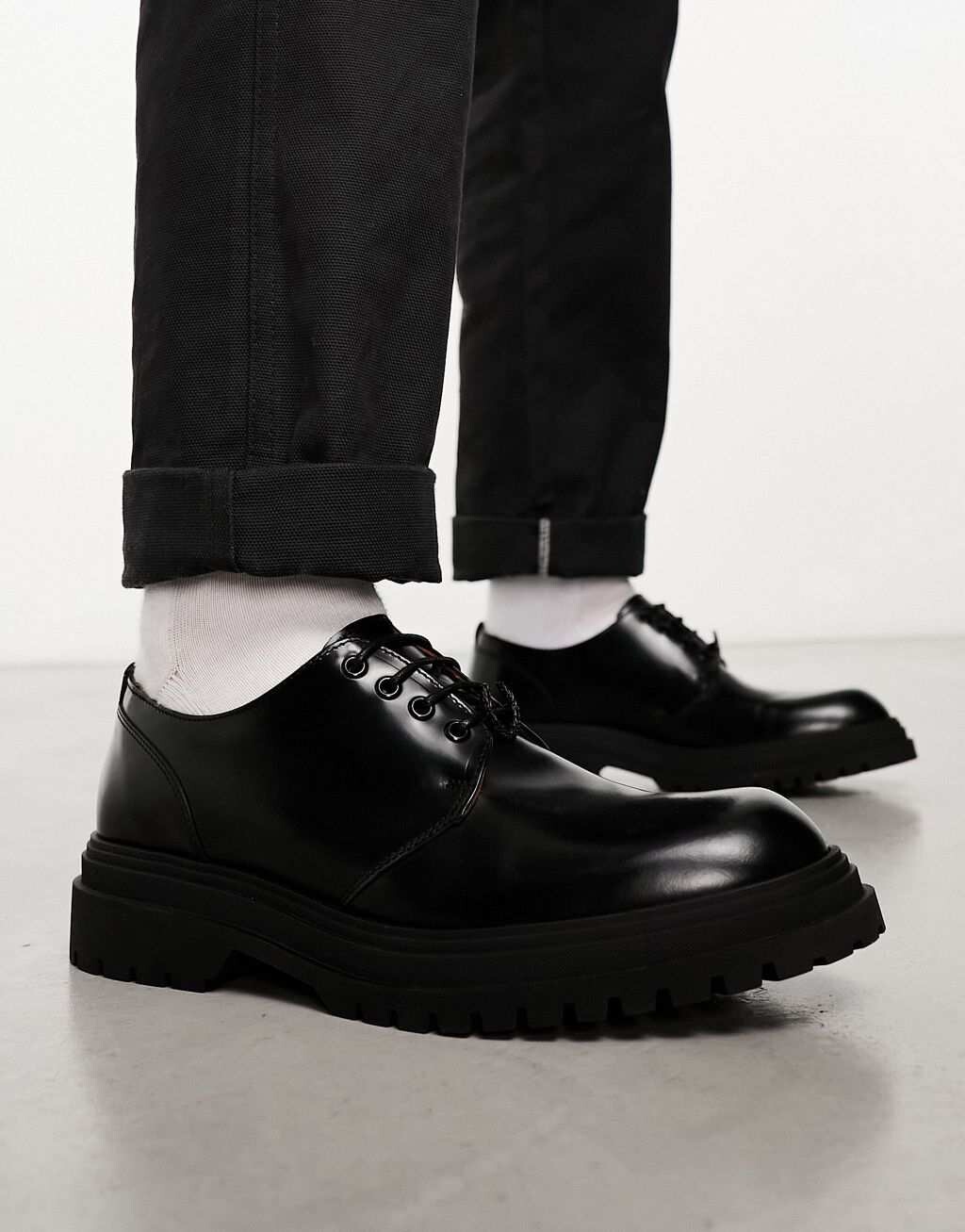 

Черные кожаные дерби Fred Perry