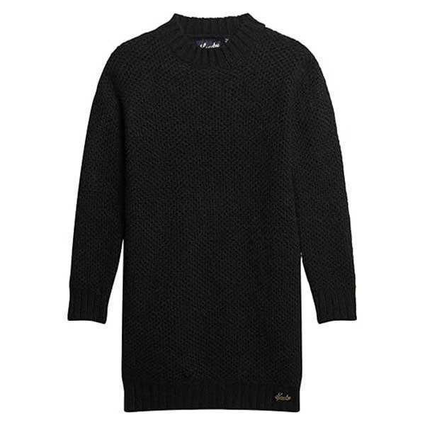 

Платье Superdry Textured Knit Crew, черный