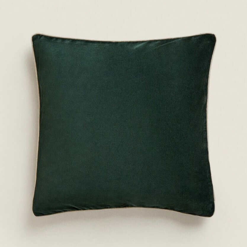 

Чехол на подушку Zara Home Christmas Velvet, зеленый