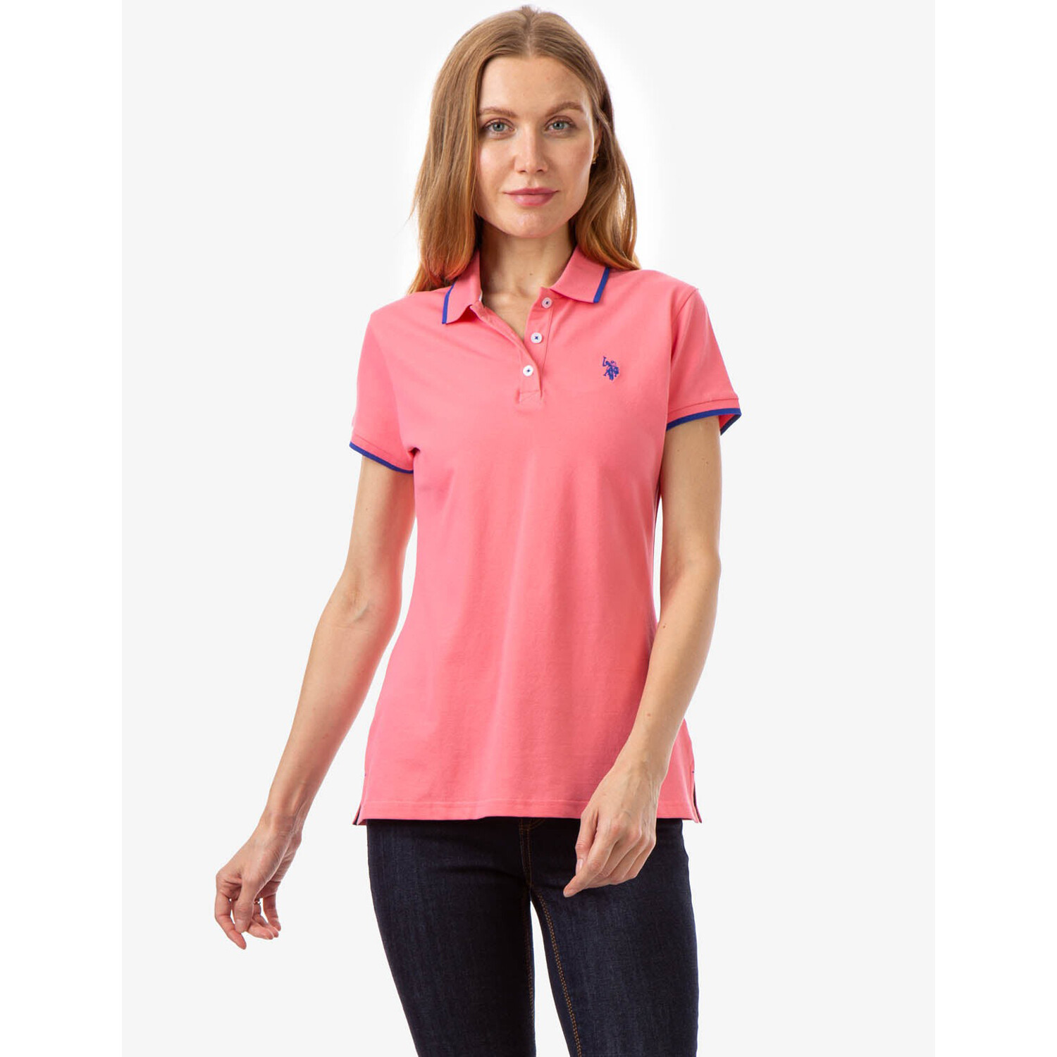 

Футболка-поло U.S. Polo Assn. Tipped, розовый