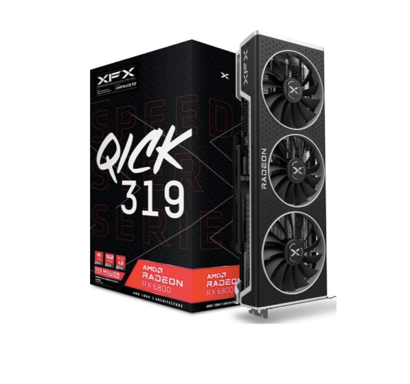 Игровая видеокарта XFX Speedster QICK 319 AMD Radeon RX 6800, 16Gb - фото