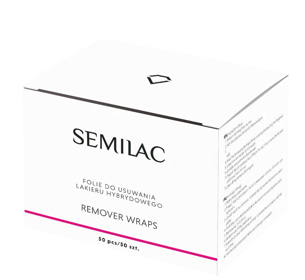 Semilac Remover Wraps гибридная пленка для снятия лака, 50 шт.