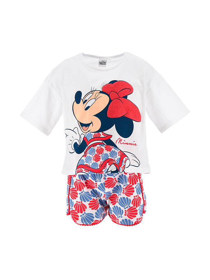 

Футболка Disney Minnie Mouse 2tlg Outfit Minnie, цвет weiß/blau/rot