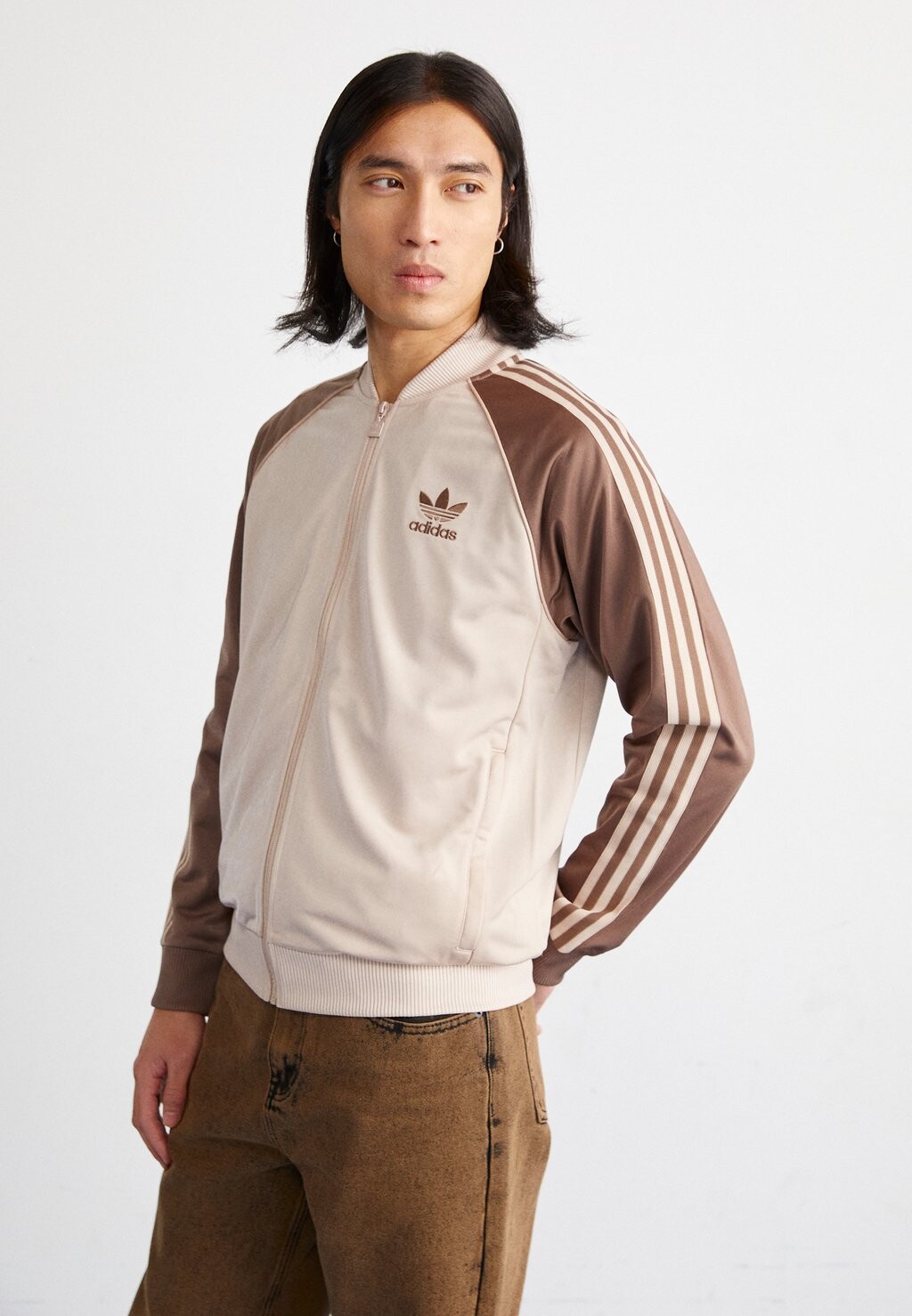 

Спортивная куртка adidas Originals, серо-коричневый/земляные слои