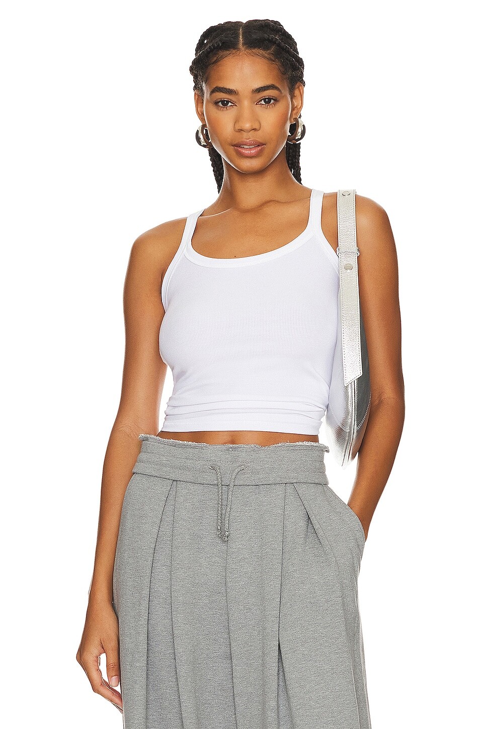 

Майка Good American Rib Racerback, цвет White001