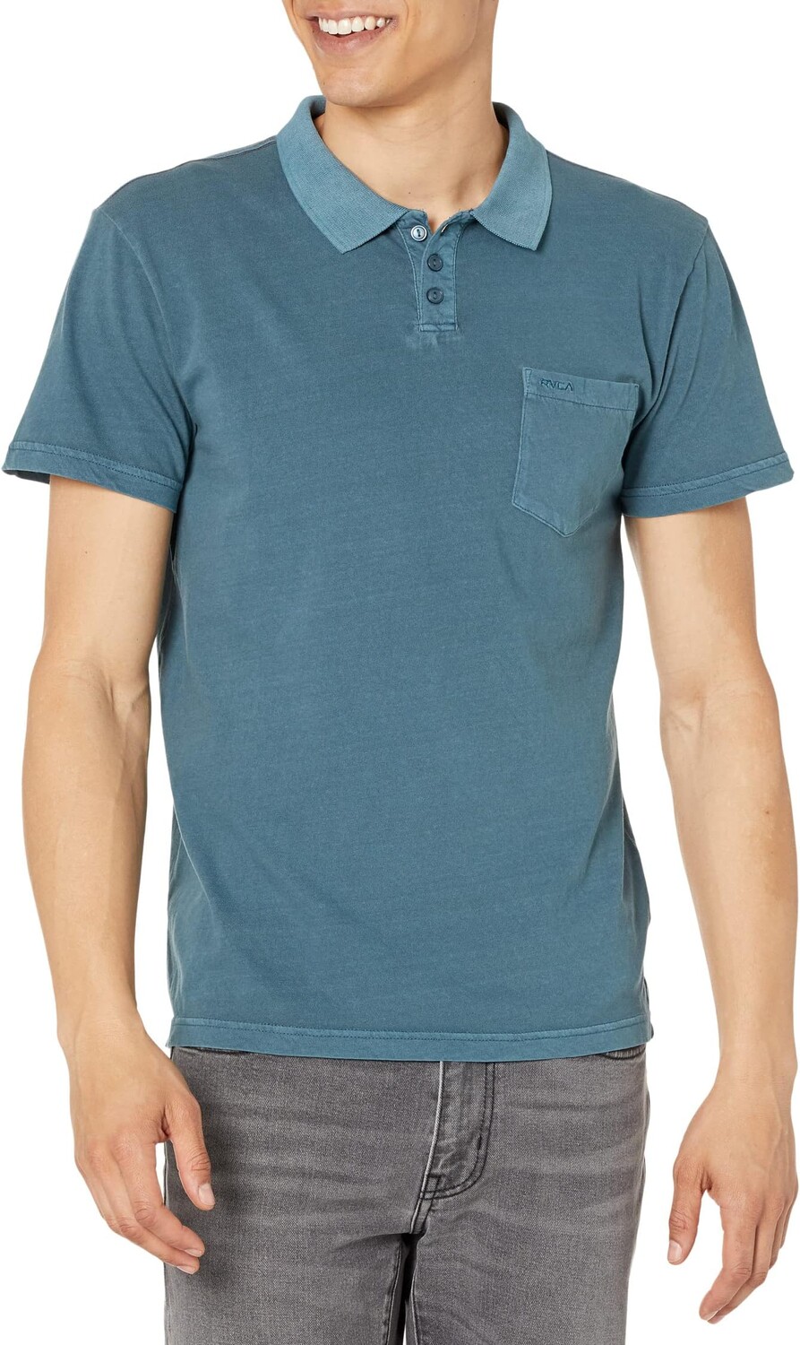 

Рубашка-поло PTC Pigment Polo RVCA, цвет Duck Blue