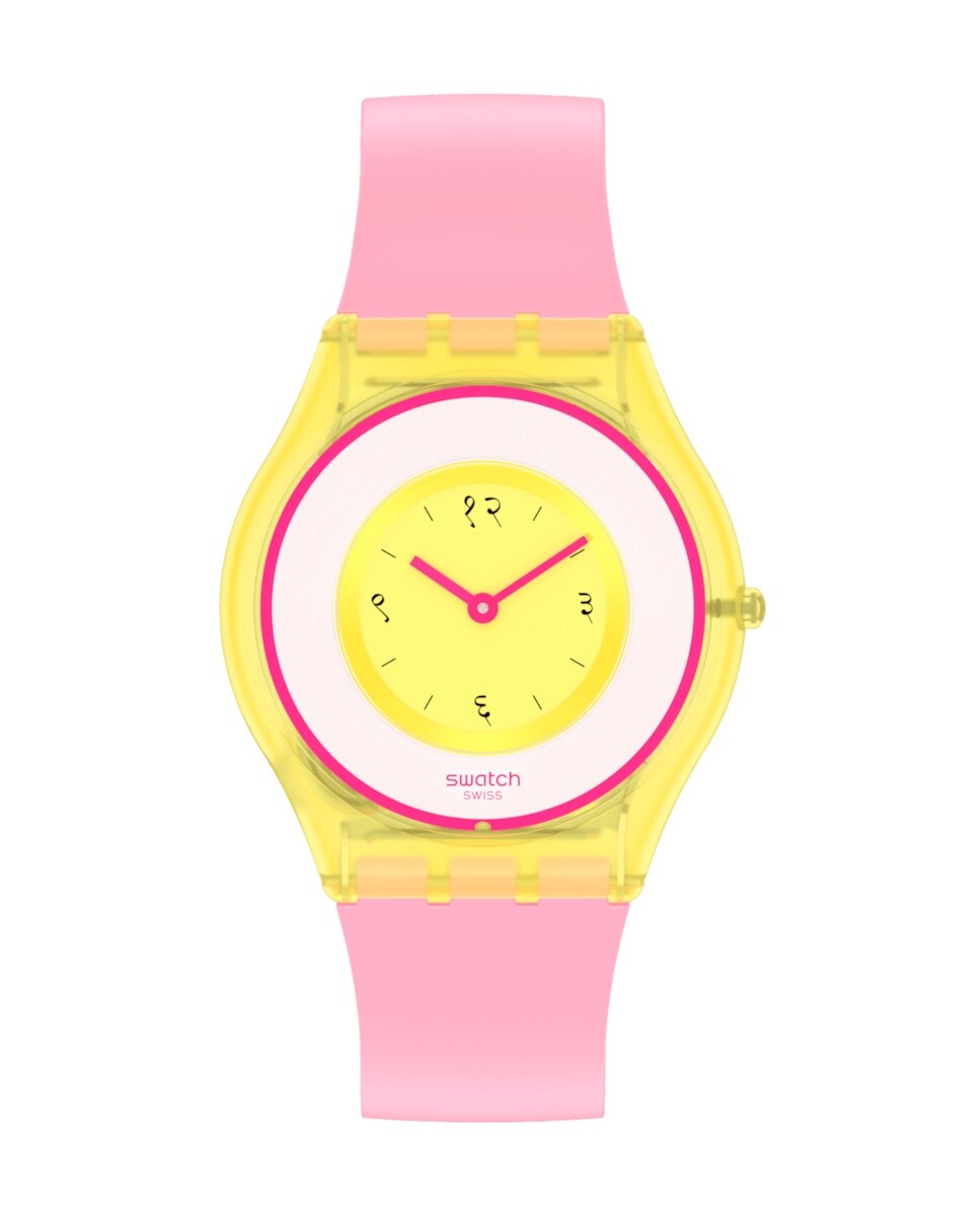 

Часы India Rose 01 с розовым силиконовым ремешком Swatch, розовый
