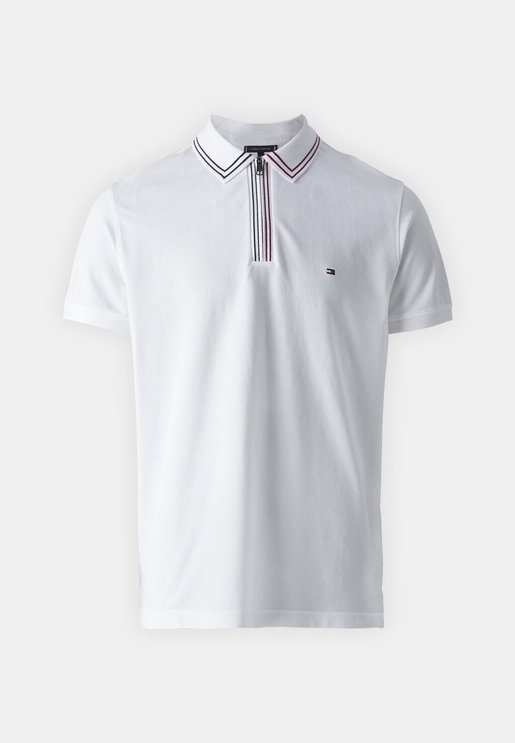 

Рубашка-поло Zip Placket Tipping Tommy Hilfiger, белая