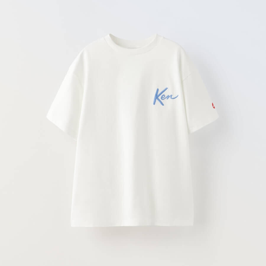 

Футболка Zara Ken Barbie Matte Embroidered, белый