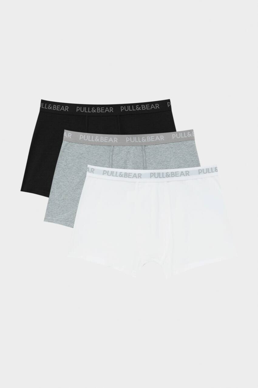 

Набор из 3 базовых боксеров с логотипом Pull&Bear