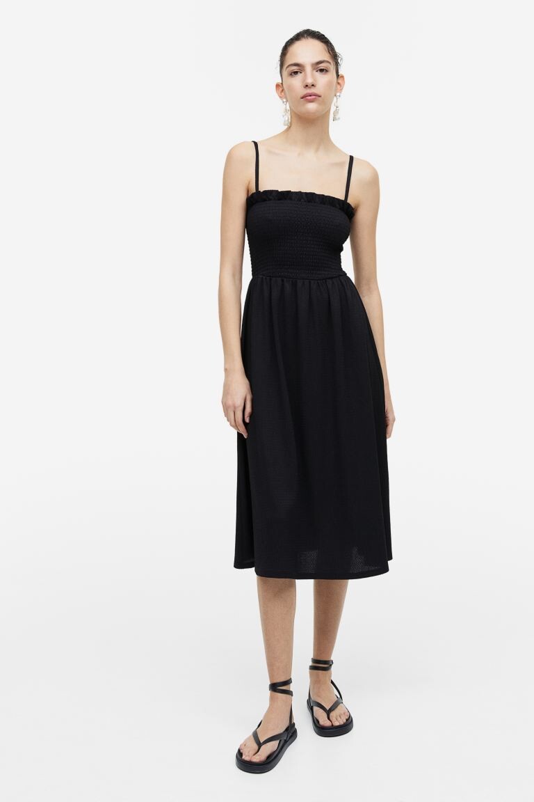 

Платье с присборенным лифом H&M, черный