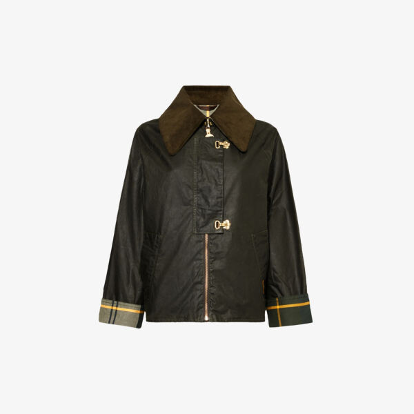 

Куртка drummond из вощеного хлопка на подкладке в клетку тартан Barbour, зеленый