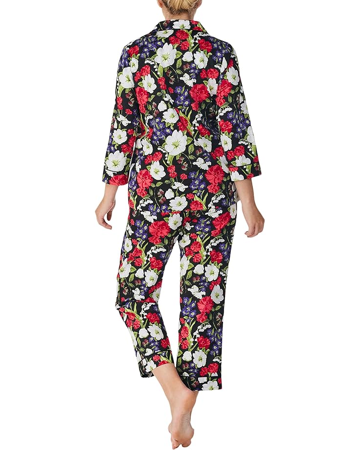 

Пижамный комплект Bedhead PJs 3/4 Sleeve Cropped PJ Set, цвет Winterberry Blooms