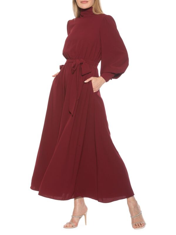 

Платье midaxi с объемными рукавами isaliah Alexia Admor Burgundy