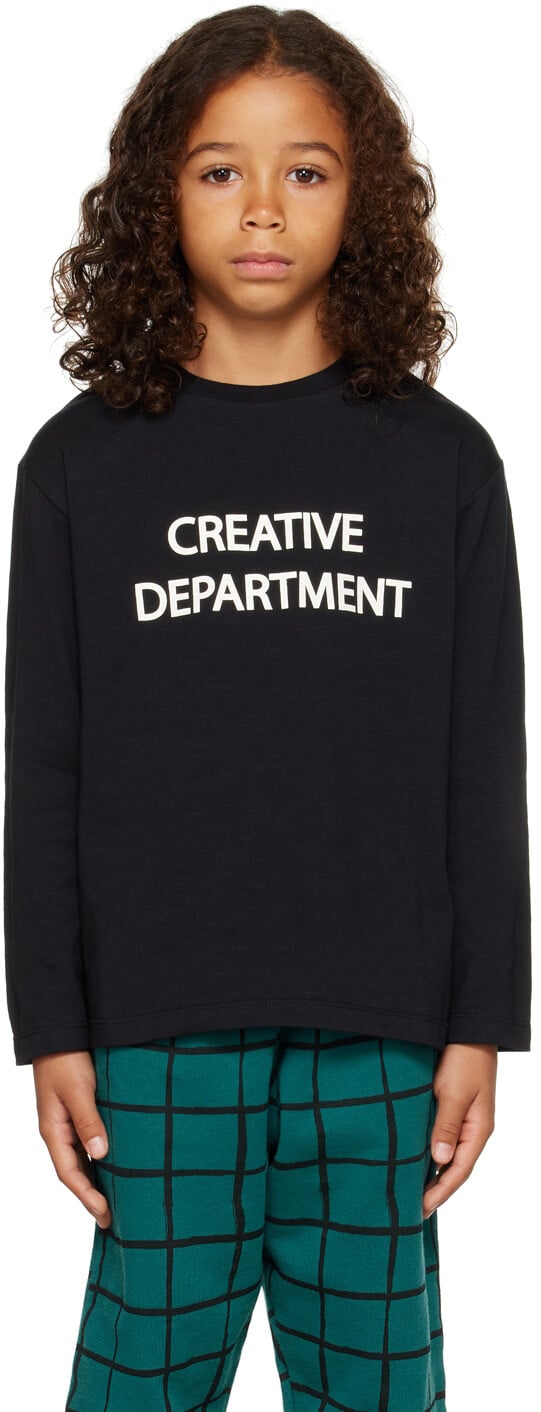 

Детская футболка с длинным рукавом \Creative Department\" черного цвета" Beau Loves, Черный