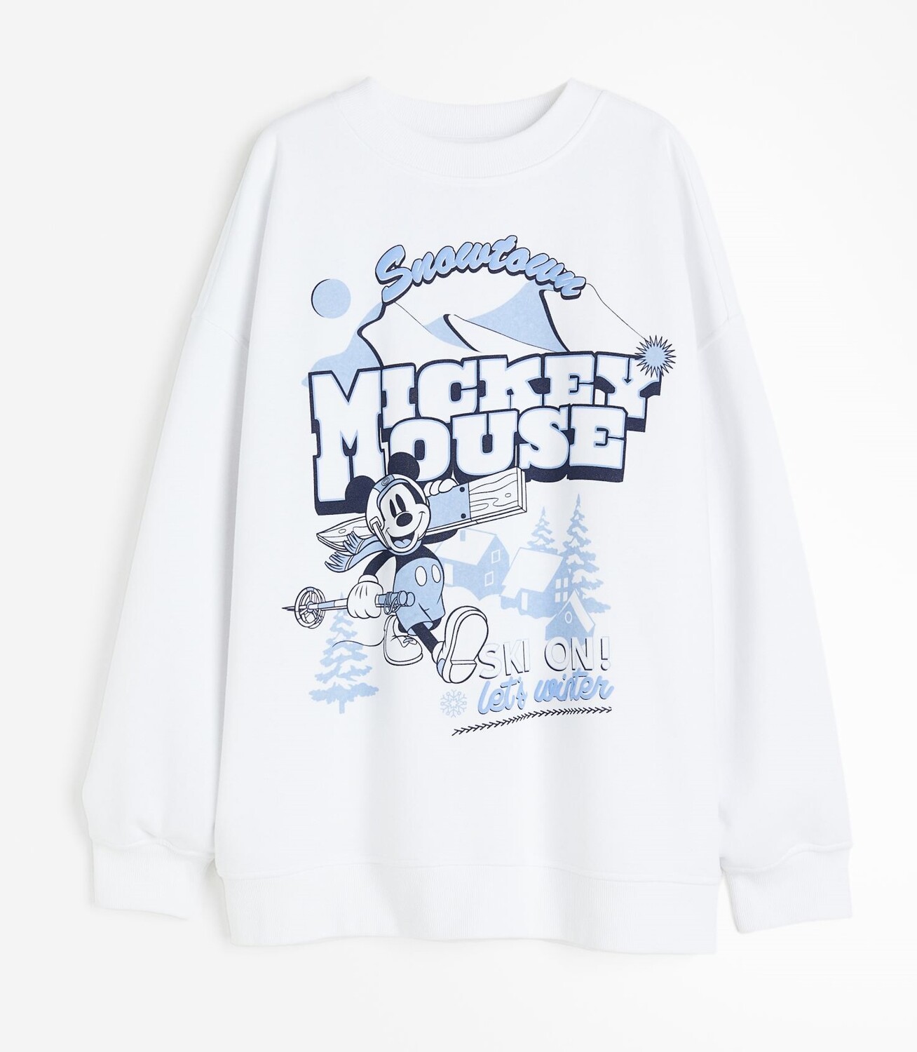 

Свитшот H&M Mickey Mouse Oversized Printed, белый