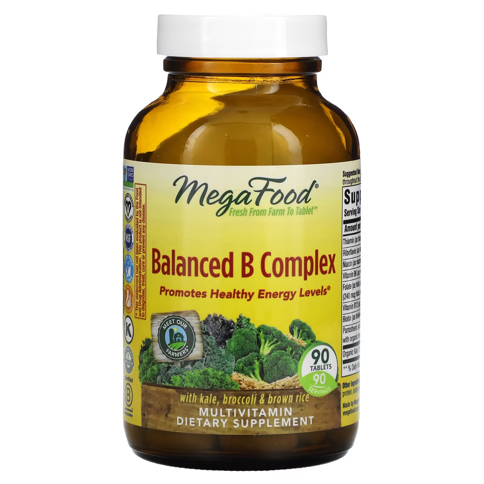 Сбалансированный Комплекс Витаминов Группы В MegaFood, 90 таблеток сбалансированный комплекс витаминов группы в megafood 90 таблеток
