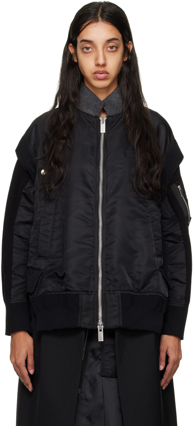 

Черный жилет со вставками sacai