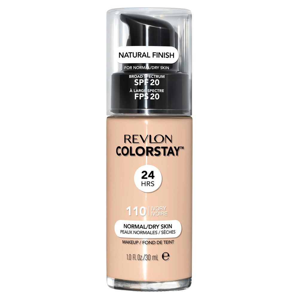 Revlon Тональная основа ColorStay Makeup for Normal/Dry Skin SPF20 для нормальной и сухой кожи 110 Цвет слоновой кости 30 мл - фото