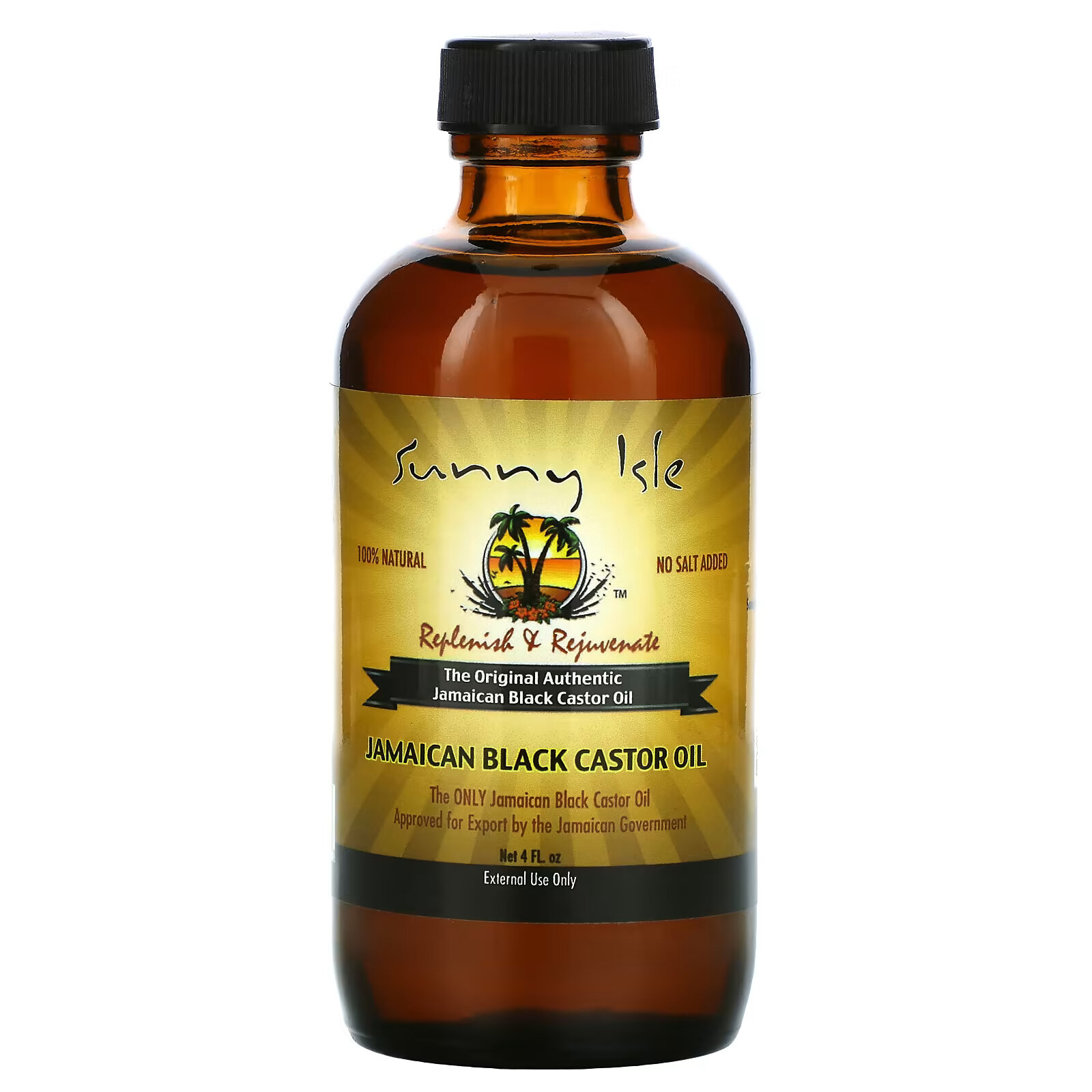 Sunny Isle, 100% натуральное ямайское черное касторовое масло, 120 мл (4 жидк. унции) tropic isle living natural hair growth oil ямайское черное касторовое масло 118 мл 4 жидк унции