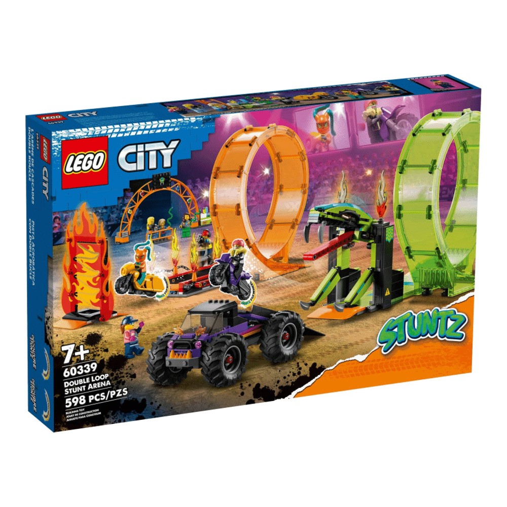 Конструктор LEGO City 60339 Арена для трюков с двойной петлей конструктор арена для шоу каскадёров