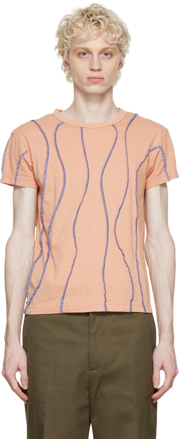 

Розовая футболка с оверлоком Acne Studios