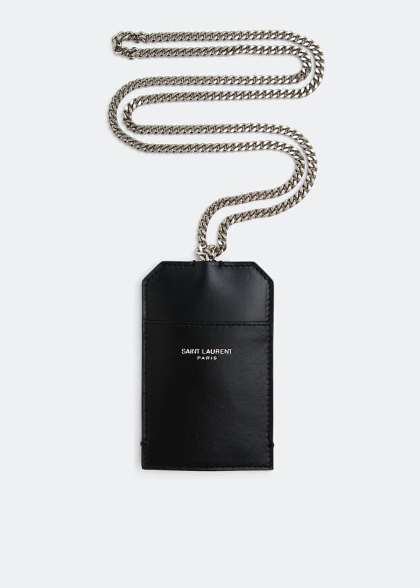 

Картхолдер SAINT LAURENT Chain card case, черный