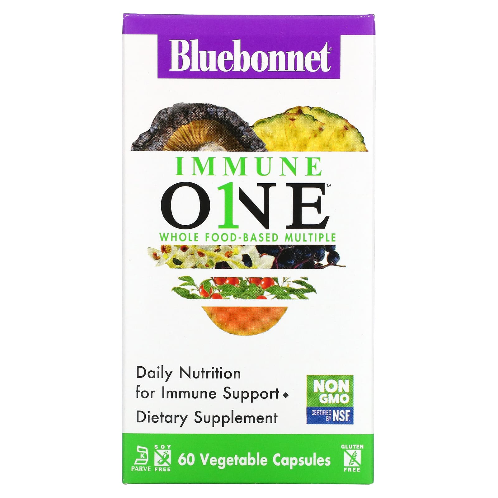 Комплекс Bluebonnet Nutrition из цельных продуктов, 60 растительных капсул bluebonnet nutrition экстракт цельных плодов граната 60 капсул