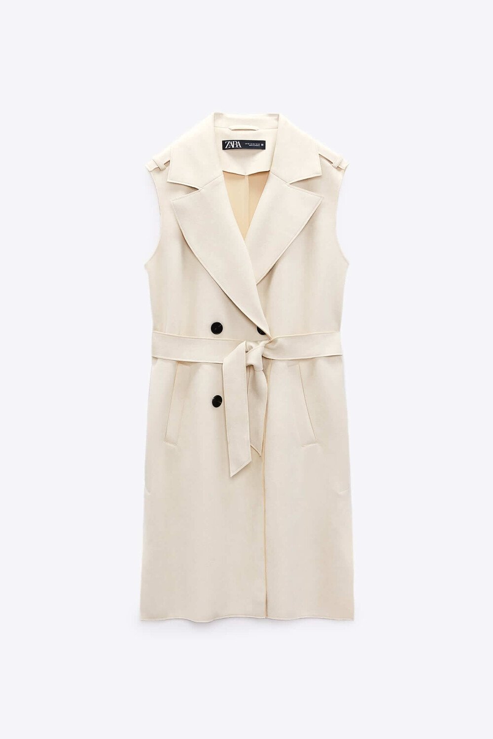 

Жилет Zara Faux Suede, экрю