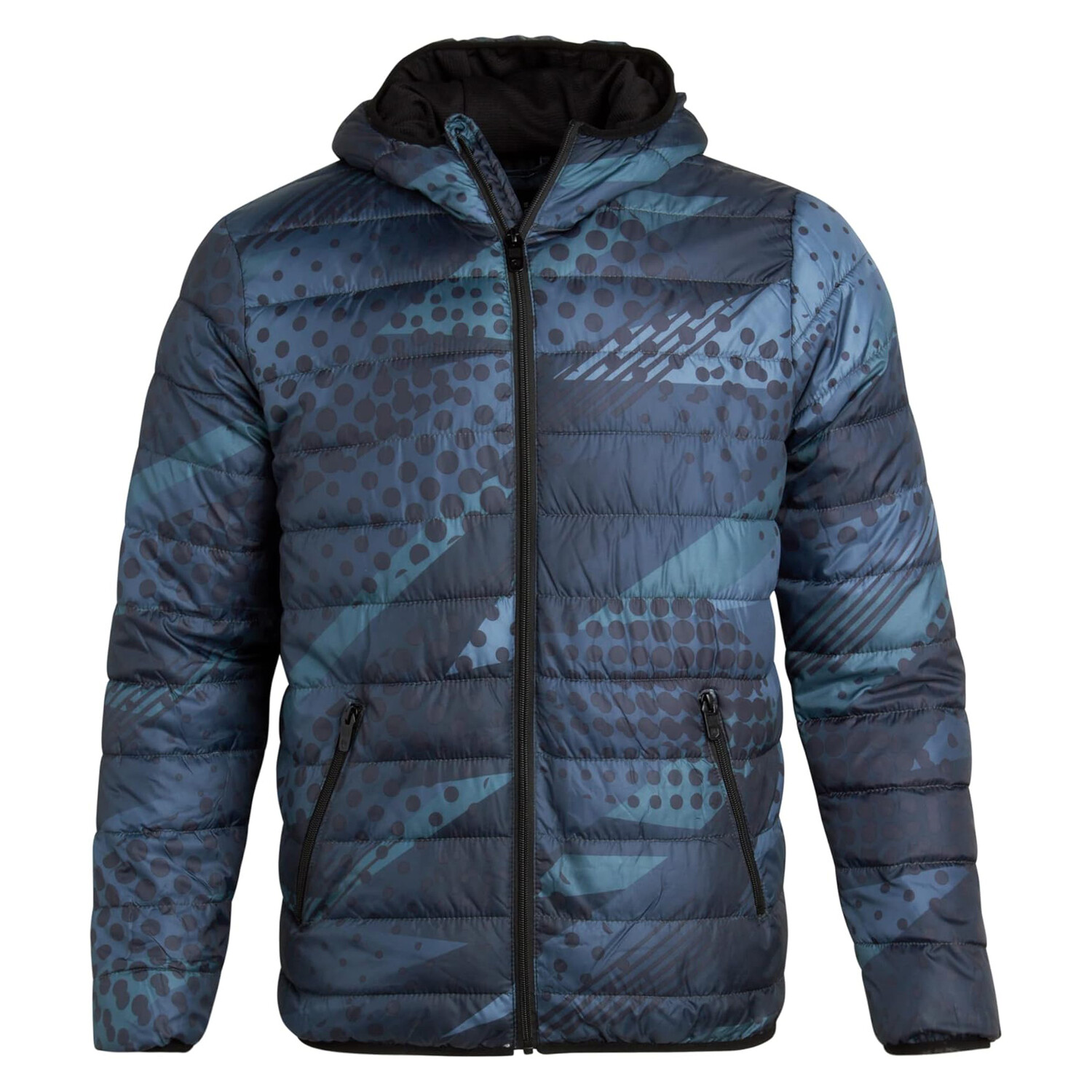 

Мужская зимняя куртка Perry Ellis Quilted Bubble, геометрия/синий
