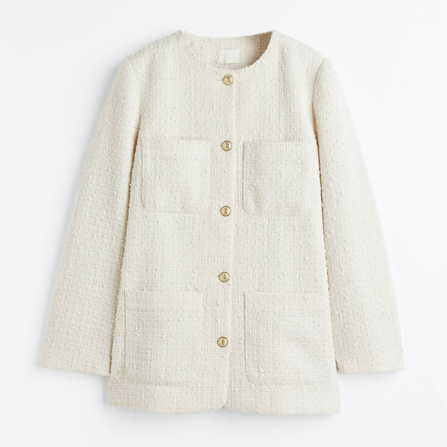 

Жакет H&M Boucle, кремовый