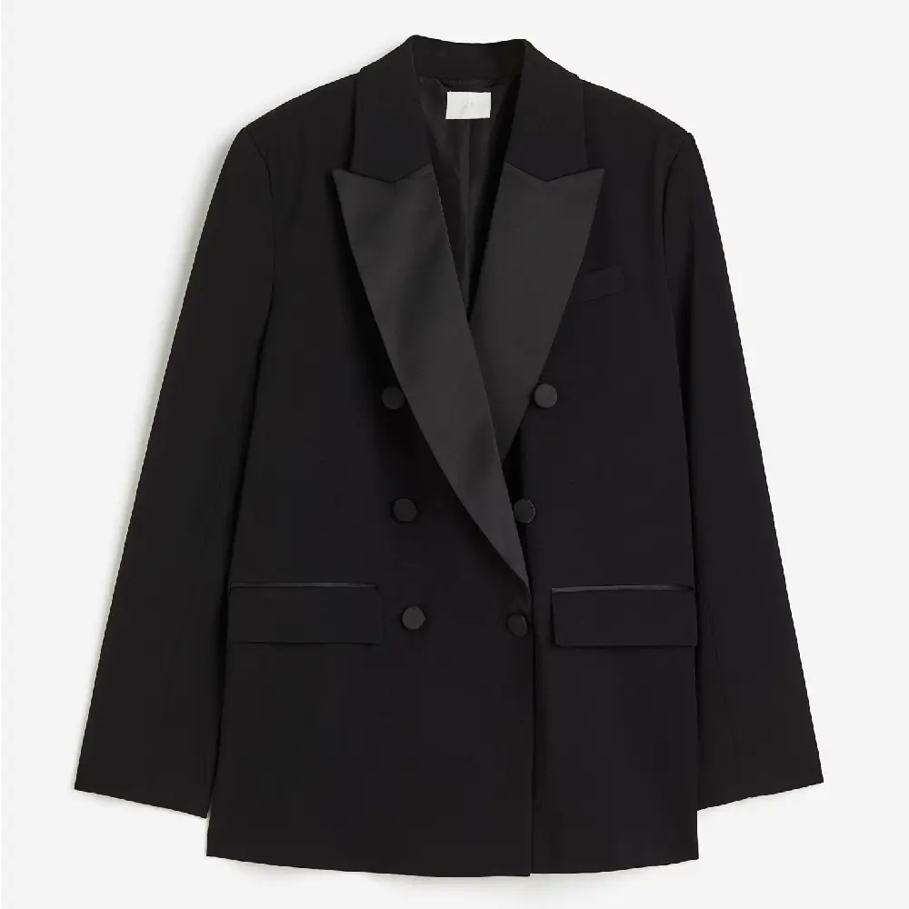 

Пиджак H&M Oversized Tuxedo, черный