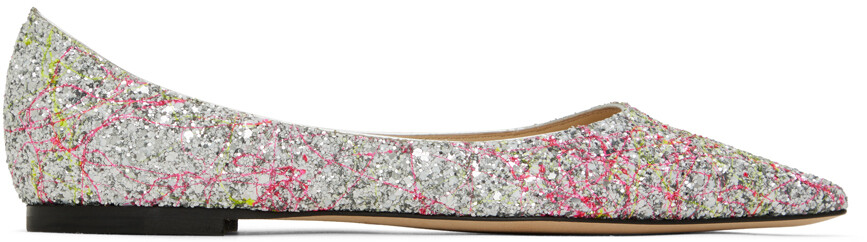 

Серебряные балетки Love Jimmy Choo