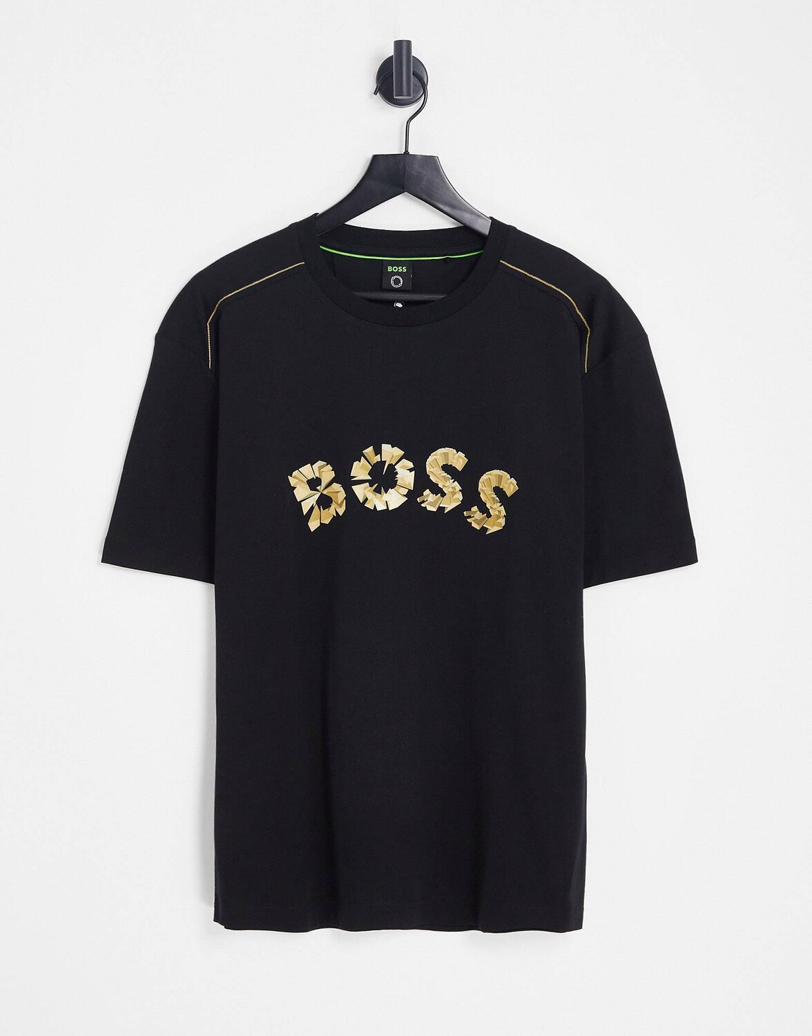 

Черная футболка с большим логотипом BOSS Athleisure Teego 1