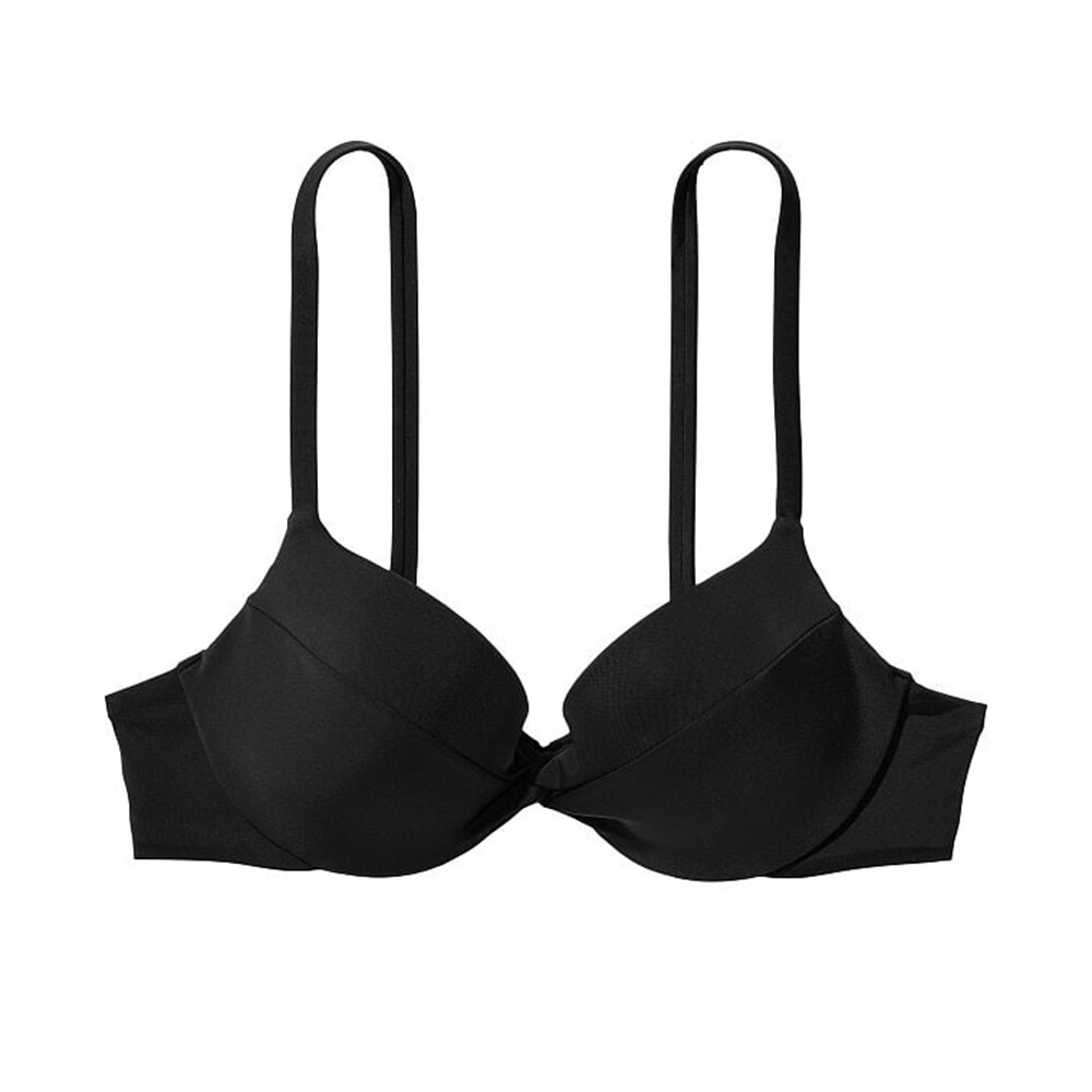 

Верх от купальника Victoria's Secret Swim Mix-and-Match Twist Removable Push-Up Bikini, чёрный, Черный