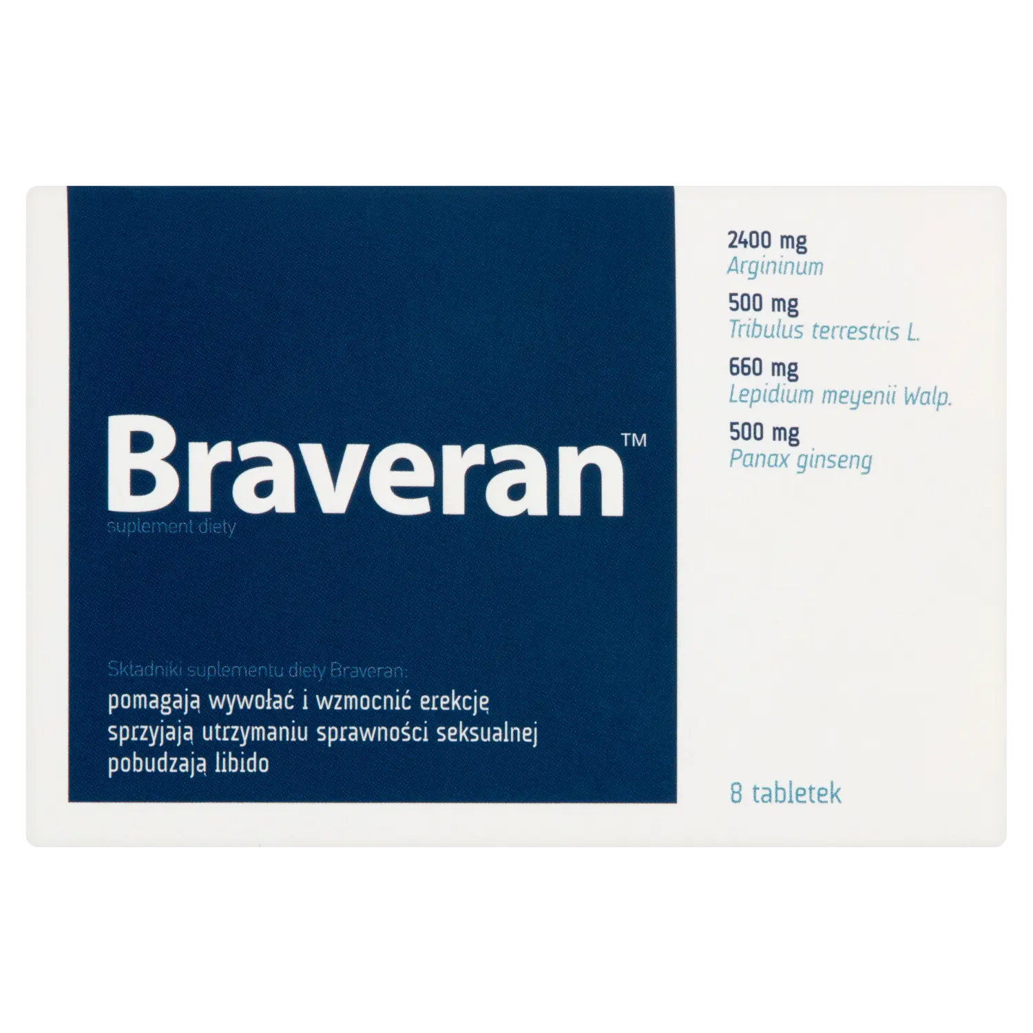 

Braveran биологически активная добавка, 8 таблеток/1 упаковка
