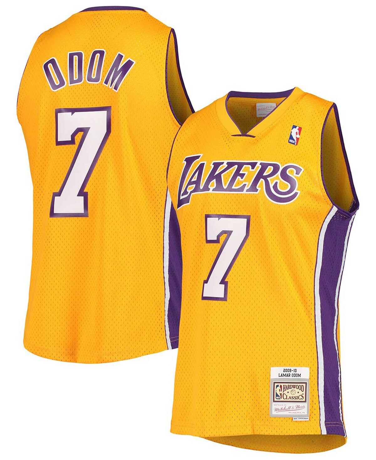 

Мужской трикотаж lamar odom gold tone los angeles lakers hardwood classics swingman Mitchell & Ness, мульти