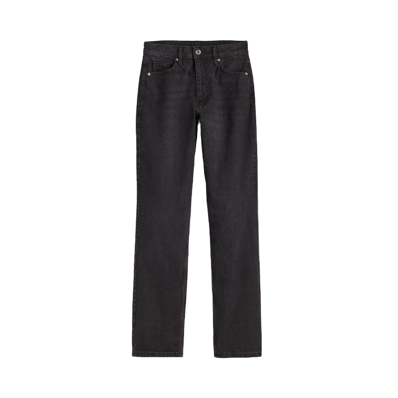 Джинсы H&M Vintage Straight High, черный джинсы h