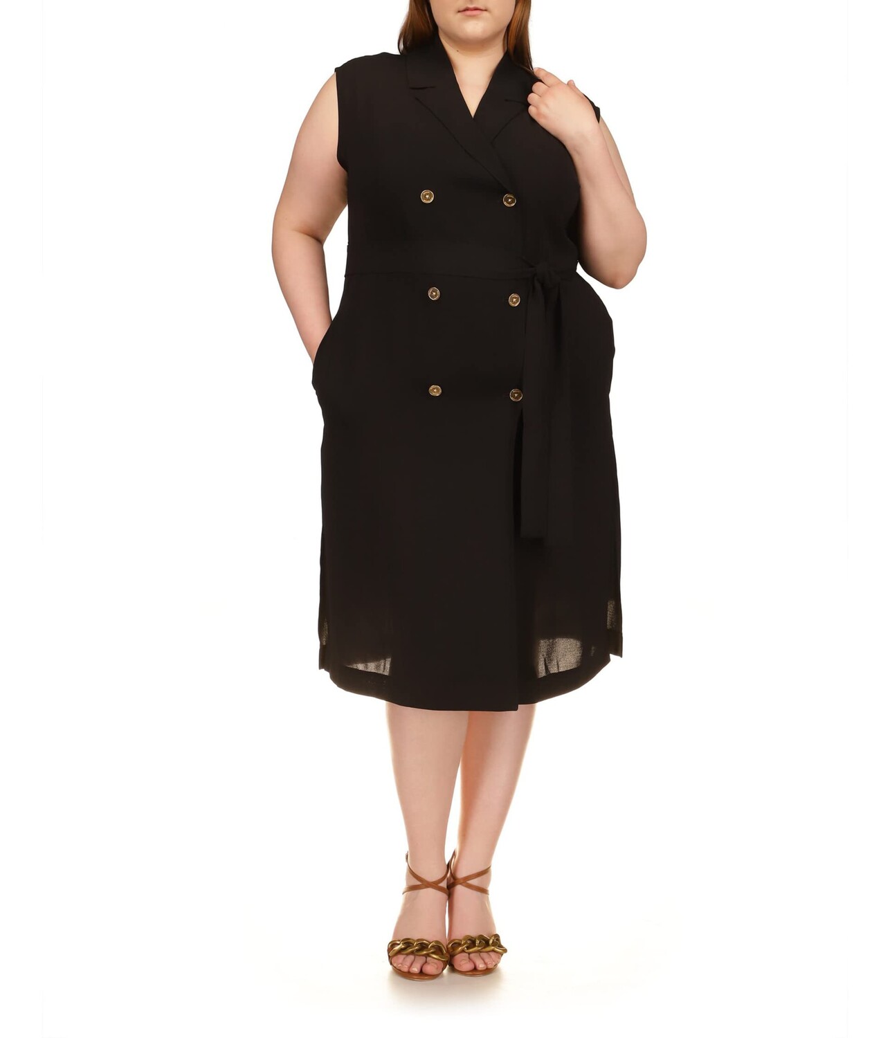 

Платье MICHAEL Michael Kors, Plus Size Drapey Crepe Trench Dress