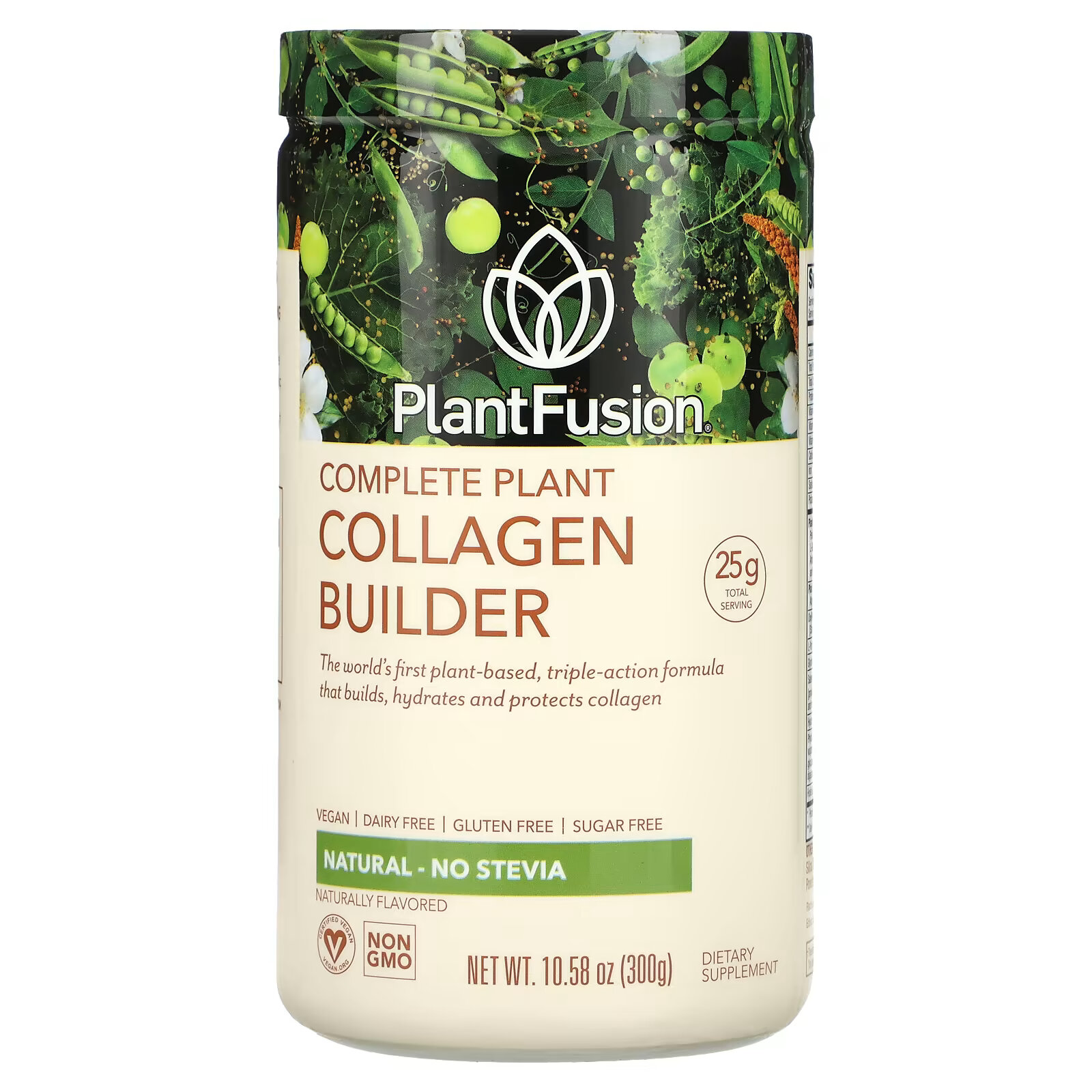 PlantFusion, комплексная добавка с растительным коллагеном, натуральный вкус, 300 г (10,58 унций) plantfusion complete protein натуральный вкус 840г